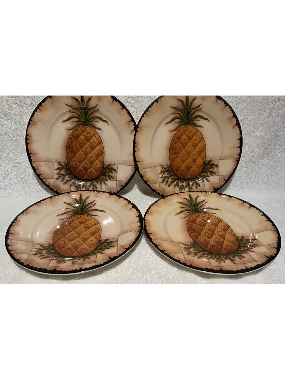 Vintage ESC Trading Company 7.5” Salad/Bread Plate by David Harden - Set of Four